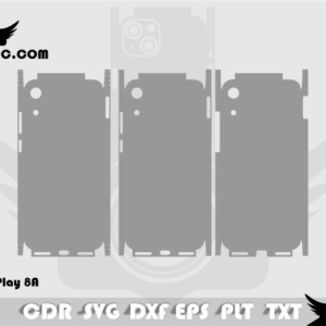 Honor Play 8A Skin Template Vector