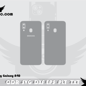 Samsung Galaxy A40 Skin Template Vector