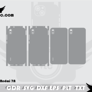 XIAOMI Redmi 7A Skin Template Vector