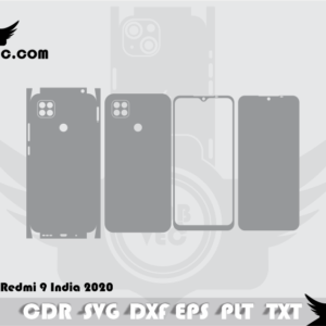 XIAOMI Redmi 9 India (2020) Skin Template Vector